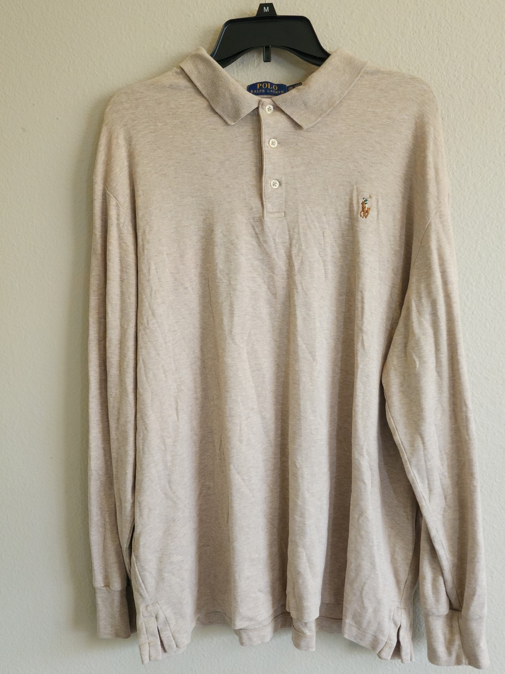 Polo by Ralph Lauren Long-Sleeve Polo Shirt - Light Beige